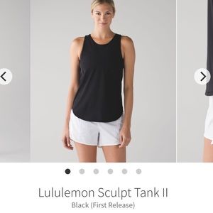 Black lululemon size 8 sculpt tank